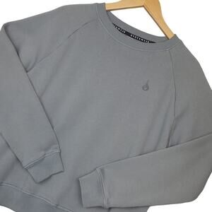 Ryderwear Women's Long Sleeve Pullover Sweatshirt Activewear Logo Small Gray